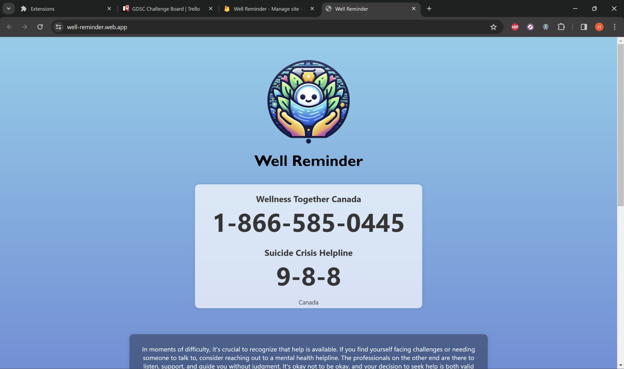 Well Reminder